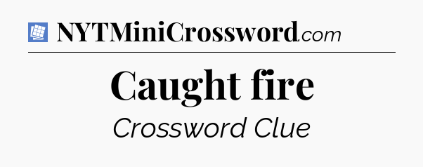 Caught fire Puzzle Page Crossword Clue
