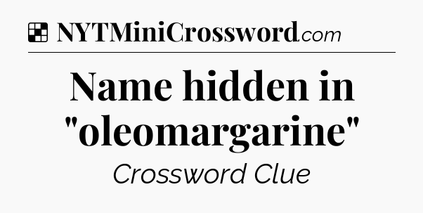 Solution: Name hidden in 