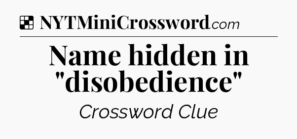 Solution: Name hidden in 