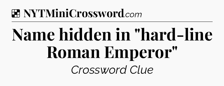 Solution: Name hidden in 
