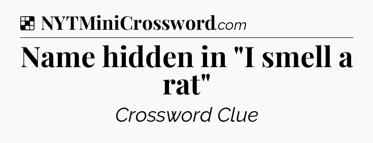 Solution: Name hidden in 