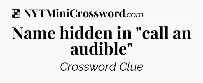 Solution: Name hidden in 