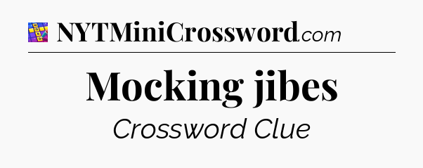 Mocking jibes Codycross