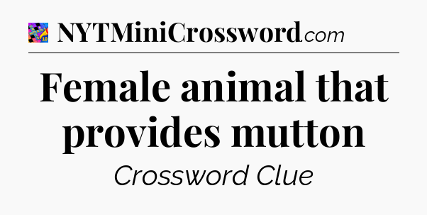 Female animal that provides mutton Crossword Clue