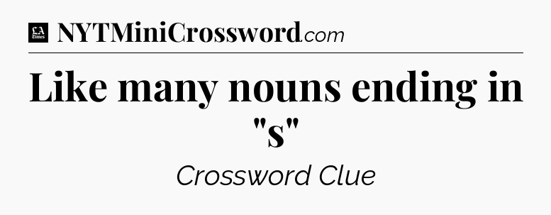 Like many nouns ending in 