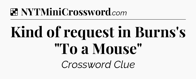 Solution: Kind of request in Burns's 