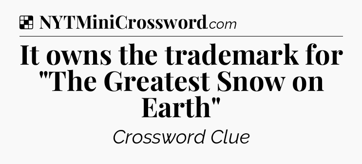 Solution: It owns the trademark for 