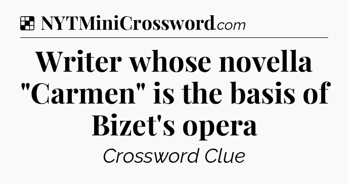 Solution: Writer whose novella 