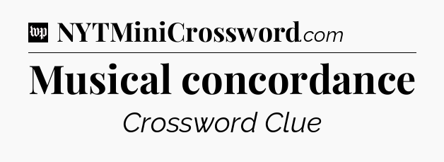 Musical concordance Crossword Clue
