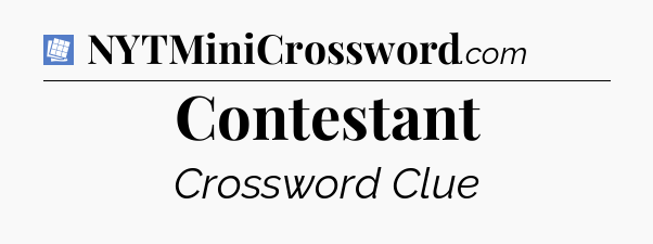 Contestant Puzzle Page Crossword Clue