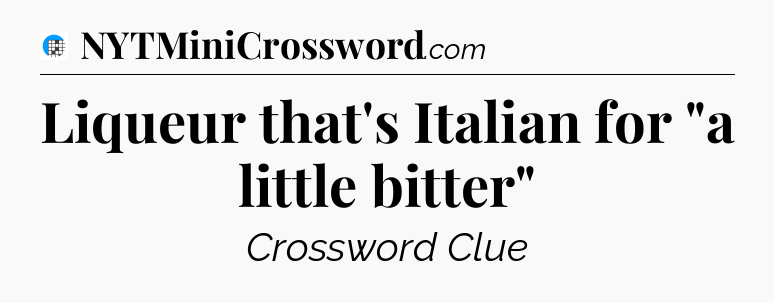 Liqueur that's Italian for 