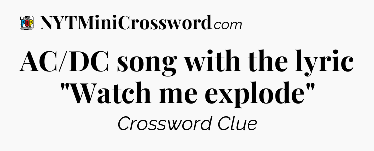 AC/DC song with the lyric 