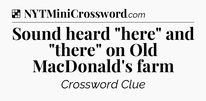 Solution: Sound heard 