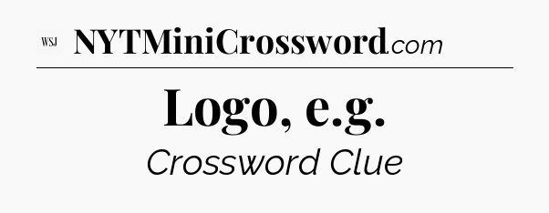 Logo, e.g - WSJ Crossword
