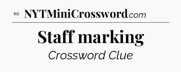Staff marking - WSJ Crossword