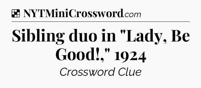 Solution: Sibling duo in 