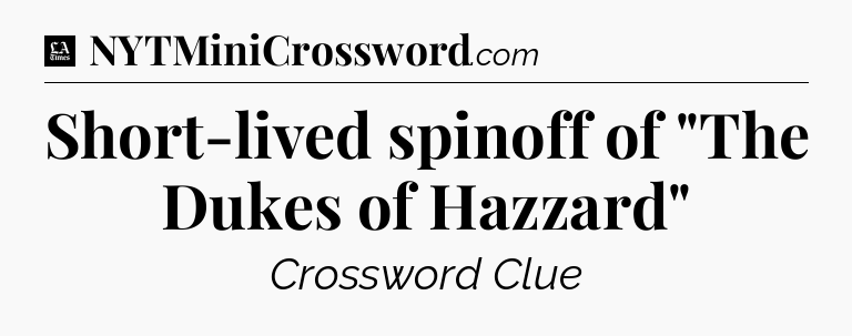 Short-lived spinoff of 