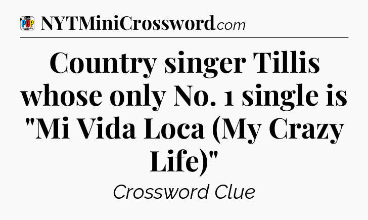 Country singer Tillis whose only No. 1 single is 