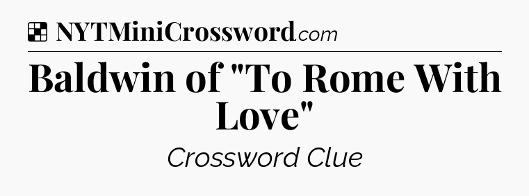 Solution: Baldwin of 