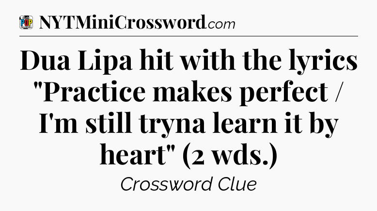 Dua Lipa hit with the lyrics 