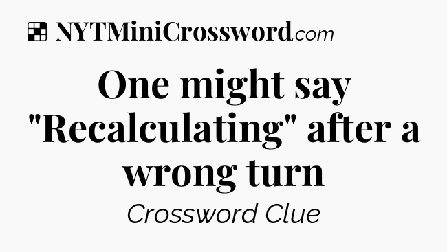 Solution: One might say 