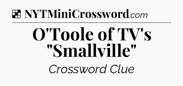 Solution: O'Toole of TV's 