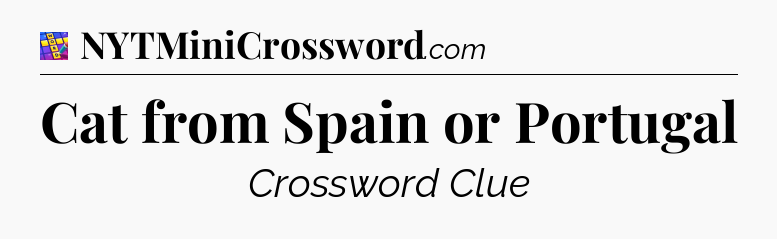Cat from Spain or Portugal Codycross