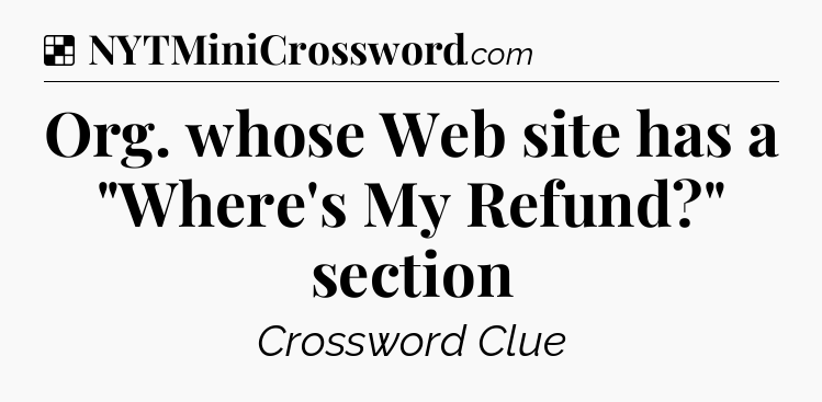 Solution: Org. whose Web site has a 
