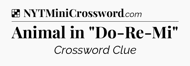 Solution: Animal in 