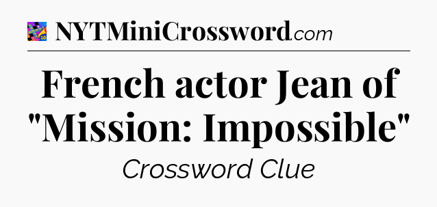 French actor Jean of 