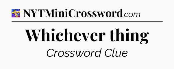 Whichever thing Codycross