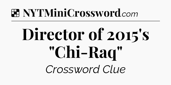 Solution: Director of 2015's 