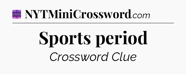 Sports period - Thomas Joseph Crossword