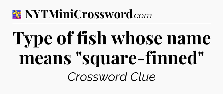 Type of fish whose name means 