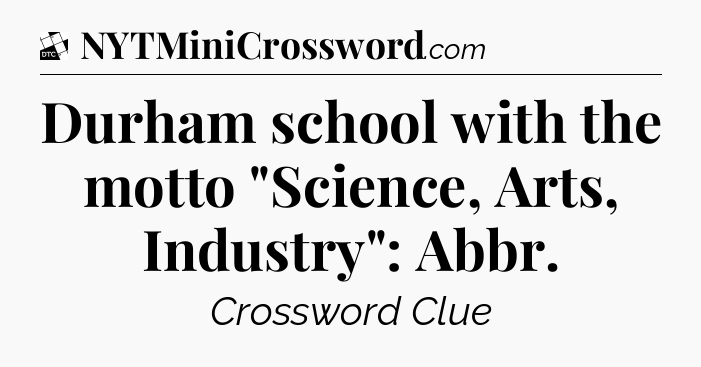 Durham school with the motto 