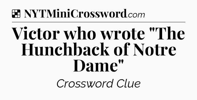 Solution: Victor who wrote 