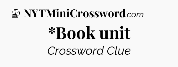 *Book unit - Daily Themed Classic Crossword