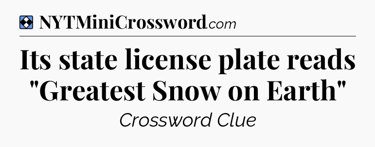 Solution: Its state license plate reads 