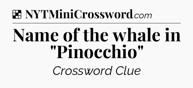 Solution: Name of the whale in 