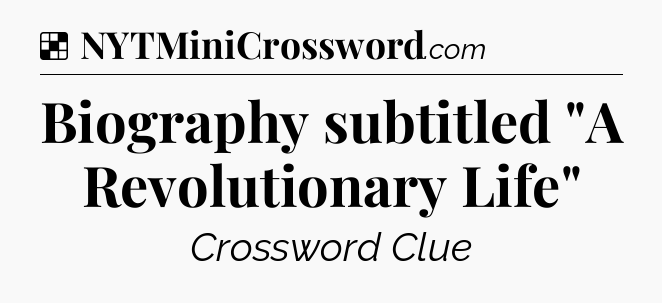 Solution: Biography subtitled 