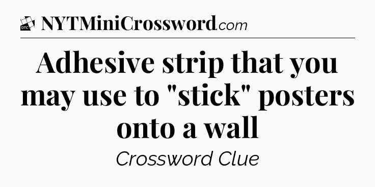 Adhesive strip that you may use to 