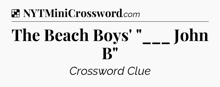 Solution: The Beach Boys' 