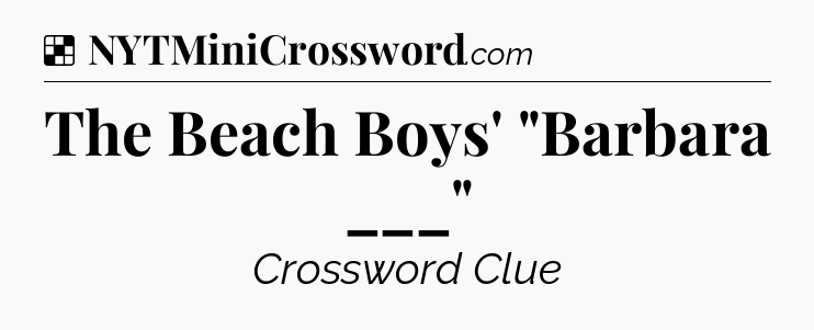 Solution: The Beach Boys' 