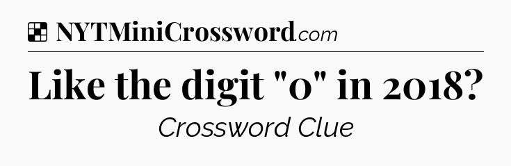 Solution: Like the digit 