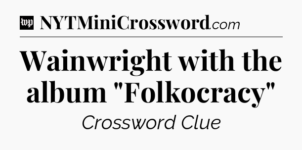 Wainwright with the album 