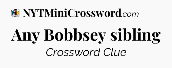 Any Bobbsey sibling Crossword Clue