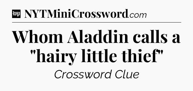 Whom Aladdin calls a 