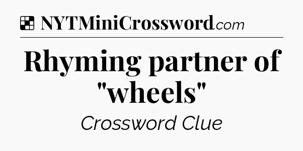 Solution: Rhyming partner of 