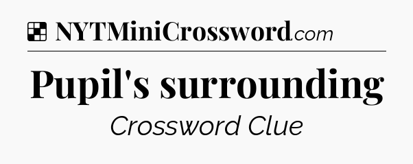 Solution: Pupil's surrounding - NYT Crossword