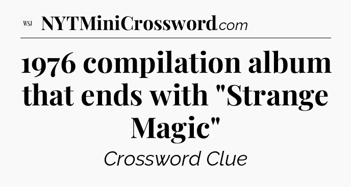 1976 compilation album that ends with 